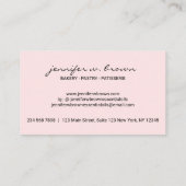 Carte De Visite Rustique boulangerie Macaroon Retro (Dos)