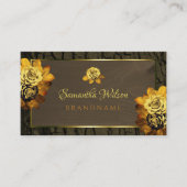 Carte De Visite Rustique Brown bois foncé Gris d'arbre écorce avec (Devant)