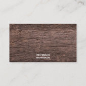 Carte De Visite Rustique Brown Bois Texture Cheval Photo Equestrio (Dos)