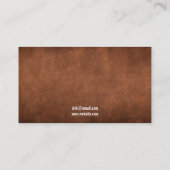 Carte De Visite Rustique Brown Horse photo équestre (Dos)