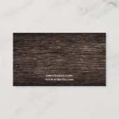 Carte De Visite Rustique Chevaux en bois foncé Brown Photos équest (Dos)