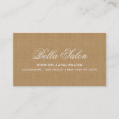 Carte De Visite Rustique Chic Faux Burlap (Devant)