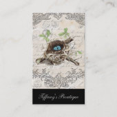 Carte De Visite rustique chic pays botanique nid (Devant)