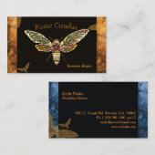 Carte De Visite Rustique Cicada Professionnel (Devant / Derrière)
