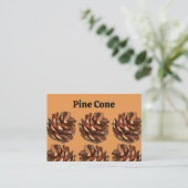 Carte de visite Rustique Cône de Pin Naturel (Debout devant)