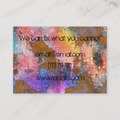 carte de visite rustique de cru de peau (Dos)