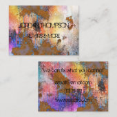 carte de visite rustique de cru de peau (Devant / Derrière)