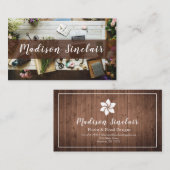 Carte de visite rustique de fleuriste de (Devant / Derrière)