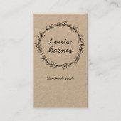 Carte de visite rustique de guirlande (Devant)