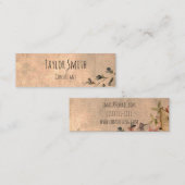 carte de visite rustique de papier peint vintage (Devant / Derrière)