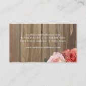 Carte de visite rustique de roses (Dos)