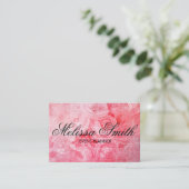 Carte de visite rustique de vieux rose rose (Debout devant)