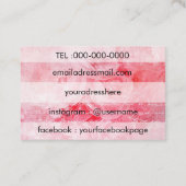 Carte de visite rustique de vieux rose rose (Dos)