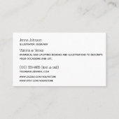 Carte de visite rustique du fabricant de bois et d (Dos)