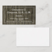 Carte de visite rustique du Solliciteur (Devant / Derrière)