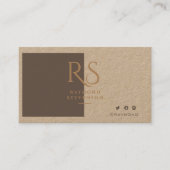Carte De Visite Rustique élégant chic or professionnel Kraft (Devant)