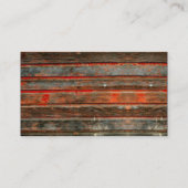 Carte de visite rustique en bois de grange (Dos)