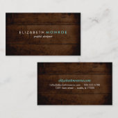 Carte De Visite Rustique Faux Wood (Devant / Derrière)