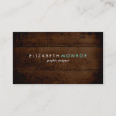 Carte De Visite Rustique Faux Wood (Devant)