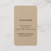 Carte De Visite Rustique Feuilles Sèche Nature Yoga Méditation Mas (Dos)