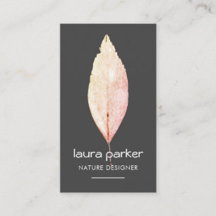 Carte De Visite Rustique Feuilles Sèche Nature Yoga Méditation Mas