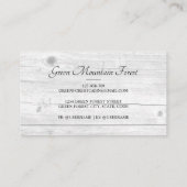 Carte De Visite Rustique Foggy Forest Cabine (Dos)