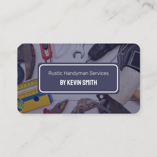 Carte De Visite Rustique Handyman Services (Devant)