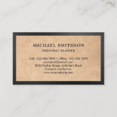 Carte De Visite Rustique Kraft Barbell Fitness Entraîneur personne (Dos)