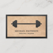 Carte De Visite Rustique Kraft Barbell Fitness Entraîneur personne (Devant)