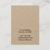 Carte De Visite Rustique Kraft dentelle noire boucles d'oreilles a (Dos)