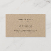 Carte de visite rustique kraft en papier chiot chi (Dos)