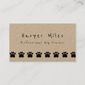 Carte de visite rustique kraft en papier chiot chi (Devant)