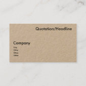 Carte De Visite Rustique Kraft - minimaliste (Dos)