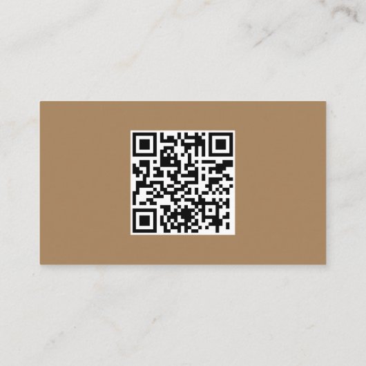 Carte De Visite Rustique Kraft Moderne Design Metallic Constructio (Dos)