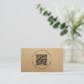 Carte De Visite Rustique Kraft Moderne Design Professionnel (Debout devant)