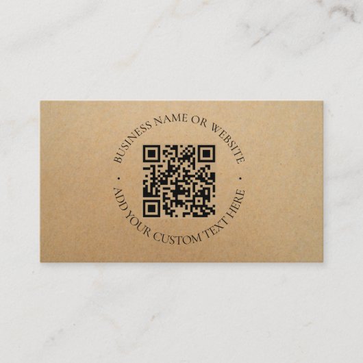 Carte De Visite Rustique Kraft Moderne Design Professionnel (Devant)