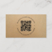 Carte De Visite Rustique Kraft Moderne Design Professionnel (Devant)