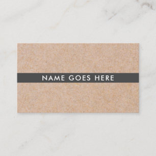 Carte de visite rustique moderne minimaliste de