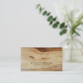 Carte De Visite Rustique Motif de bois nature professionnelle (Debout devant)