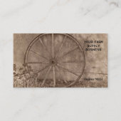 Carte De Visite Rustique Ouest Sepia Tone Pays Wagon Wheel (Devant)