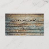 Carte De Visite Rustique Pays en bois Texture Graphique Voiture d' (Dos)