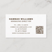 Carte De Visite Rustique Photo Bois Bois Charcuterie Restauration (Dos)