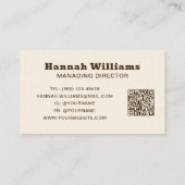 Carte De Visite Rustique Photo Bois Bois Charcuterie Restauration (Dos)