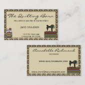 Carte de visite rustique primitif de couture/couch (Devant / Derrière)