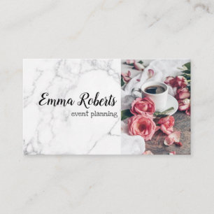 Carte de visite rustique rose ancien rose romantiq