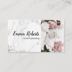 Carte de visite rustique rose ancien rose romantiq