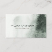 Carte De Visite Rustique vert-aquarelle Abstrait professionnel (Devant)