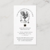 Carte De Visite Rustique Vintage Hen | Ferme (Devant)