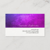 Carte De Visite Rustique / Violet (Dos)