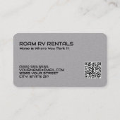 Carte De Visite 🚐 RV Code QR personnalisé Premium (Dos)
